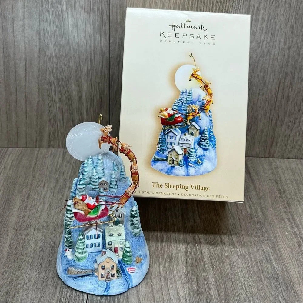2006 Hallmark Keepsake The Sleeping Village- Club Handcrafted Christmas Ornament - Picture 2 of 9